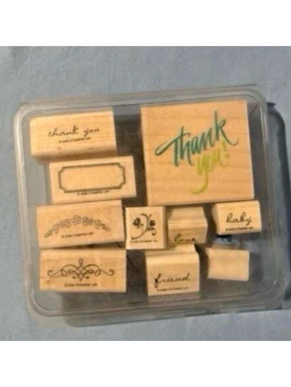 Stampin' Up! 2006 Noteworthy Wood-Mounted Rubber Stamp Set of 9